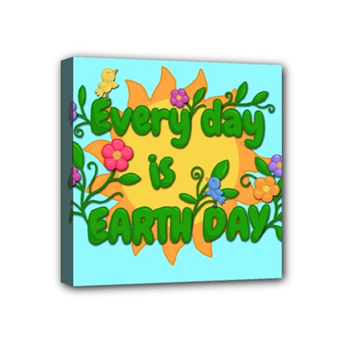 Earth Day Mini Canvas 4  X 4  by Valentinaart