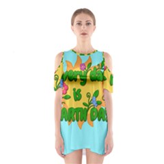 Earth Day Shoulder Cutout One Piece by Valentinaart
