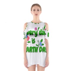 Earth Day Shoulder Cutout One Piece by Valentinaart