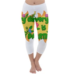 Earth Day Capri Winter Leggings  by Valentinaart