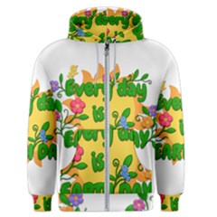 Earth Day Men s Zipper Hoodie by Valentinaart