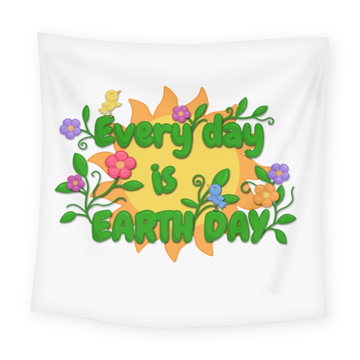 Earth Day Square Tapestry (Large)
