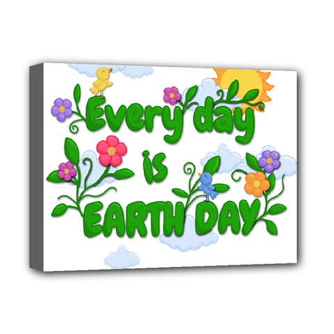 Earth Day Deluxe Canvas 16  X 12   by Valentinaart