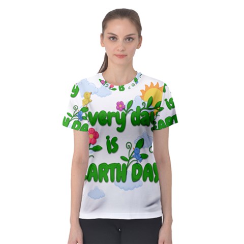 Earth Day Women s Sport Mesh Tee by Valentinaart