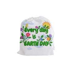 Earth Day Drawstring Pouches (medium)  by Valentinaart