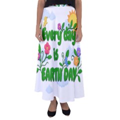 Earth Day Flared Maxi Skirt by Valentinaart