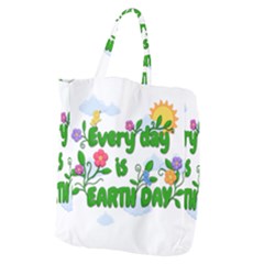 Earth Day Giant Grocery Zipper Tote by Valentinaart