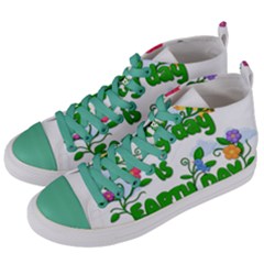 Earth Day Women s Mid-top Canvas Sneakers by Valentinaart