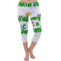 Earth Day Capri Yoga Leggings by Valentinaart