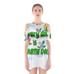 Earth Day Shoulder Cutout One Piece by Valentinaart