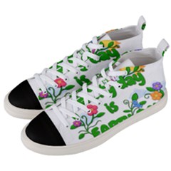 Earth Day Men s Mid-top Canvas Sneakers by Valentinaart