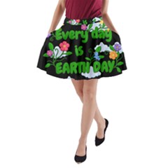 Earth Day A-line Pocket Skirt by Valentinaart