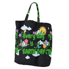 Earth Day Giant Grocery Zipper Tote by Valentinaart