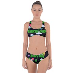 Earth Day Criss Cross Bikini Set by Valentinaart