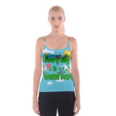 Earth Day Spaghetti Strap Top by Valentinaart