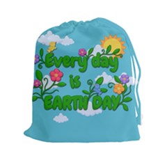 Earth Day Drawstring Pouches (xxl) by Valentinaart