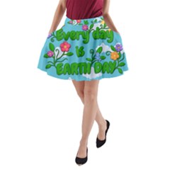 Earth Day A-line Pocket Skirt by Valentinaart