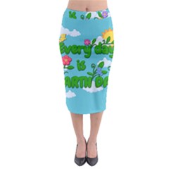 Earth Day Midi Pencil Skirt by Valentinaart
