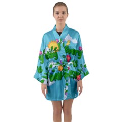 Earth Day Long Sleeve Kimono Robe by Valentinaart