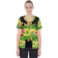 Earth Day Scrub Top