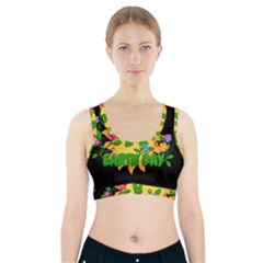 Earth Day Sports Bra With Pocket by Valentinaart