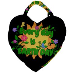 Earth Day Giant Heart Shaped Tote by Valentinaart