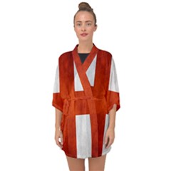 England Flag Half Sleeve Chiffon Kimono by Valentinaart