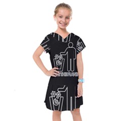 Save The Planet - Religions  Kids  Drop Waist Dress by Valentinaart