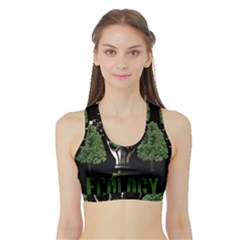 Ecology Sports Bra With Border by Valentinaart