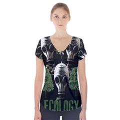 Ecology Short Sleeve Front Detail Top