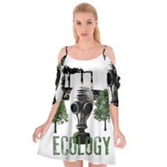 Ecology Cutout Spaghetti Strap Chiffon Dress by Valentinaart