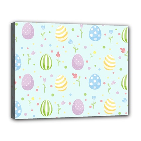 Easter Pattern Canvas 14  X 11  by Valentinaart