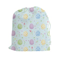 Easter Pattern Drawstring Pouches (xxl) by Valentinaart