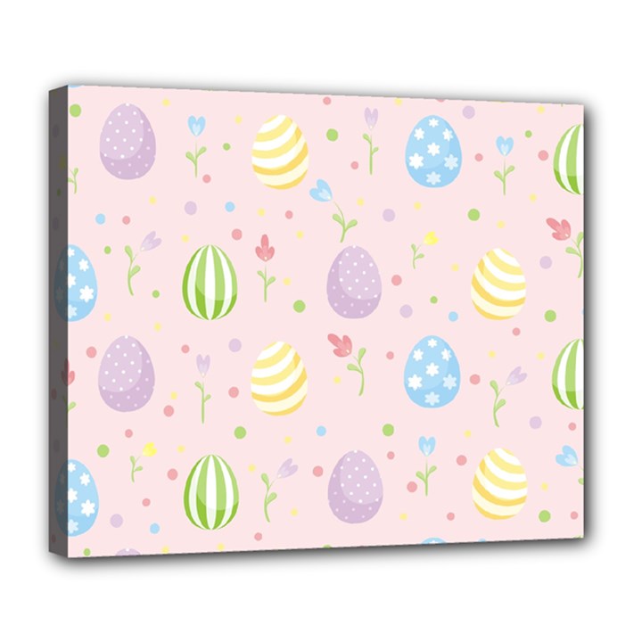 Easter Pattern Deluxe Canvas 24  x 20  
