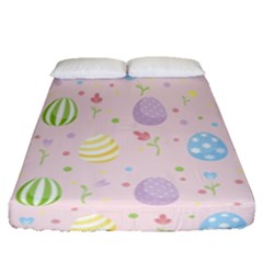 Easter Pattern Fitted Sheet (queen Size) by Valentinaart