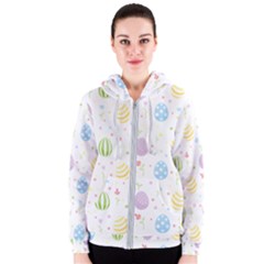 Easter Pattern Women s Zipper Hoodie by Valentinaart