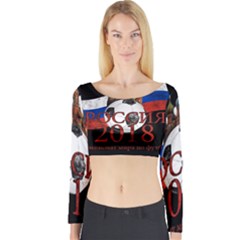 Russia Football World Cup Long Sleeve Crop Top by Valentinaart