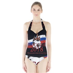 Russia Football World Cup Halter Swimsuit by Valentinaart