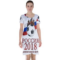 Russia Football World Cup Short Sleeve Nightdress by Valentinaart