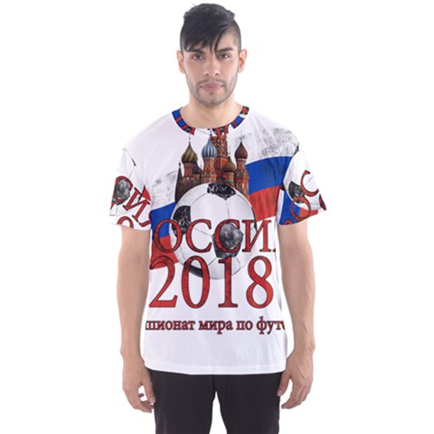 Russia Football World Cup Men s Sports Mesh Tee by Valentinaart