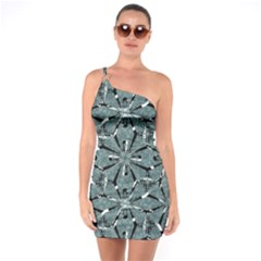 Modern Oriental Ornate Pattern One Soulder Bodycon Dress by dflcprints