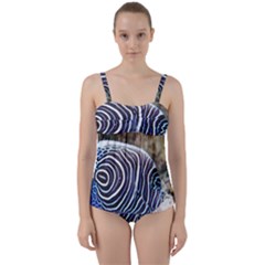 Angelfish 3 Twist Front Tankini Set by trendistuff