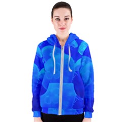 Blue Jellyfish 1 Women s Zipper Hoodie by trendistuff