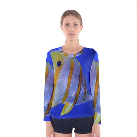 Butterfly Fish 1 Women s Long Sleeve Tee by trendistuff