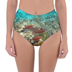 CORAL GARDEN 1 Reversible High-Waist Bikini Bottoms