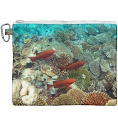 CORAL GARDEN 1 Canvas Cosmetic Bag (XXXL)