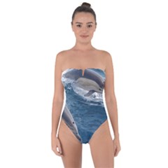 Dolphin 4 Tie Back One Piece Swimsuit by trendistuff