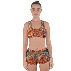 Fire Coral 1 Racerback Boyleg Bikini Set by trendistuff