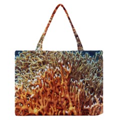 Fire Coral 1 Zipper Medium Tote Bag by trendistuff