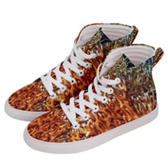 Fire Coral 1 Men s Hi-top Skate Sneakers by trendistuff